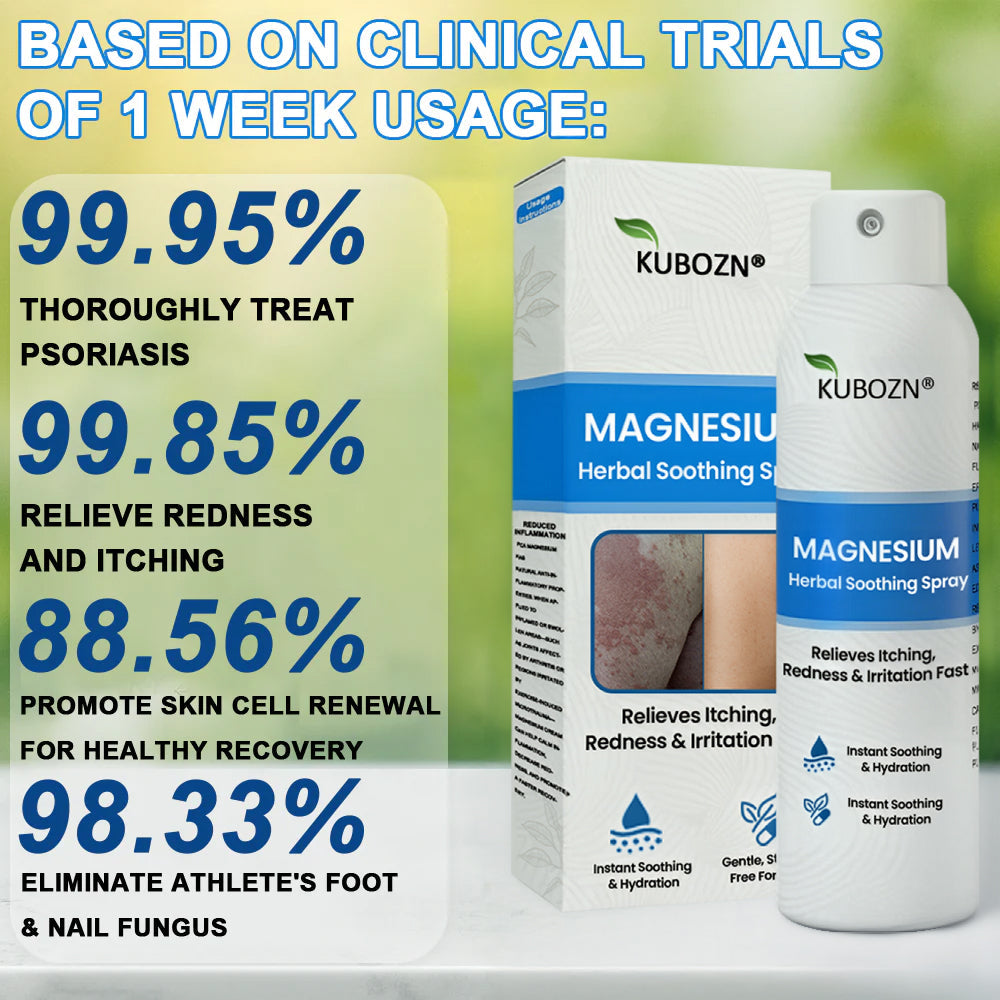 ⚕️ KUBOZN® Magnesium Herbal Psoriasis Spray ⚡3-MINUTE RELIEF