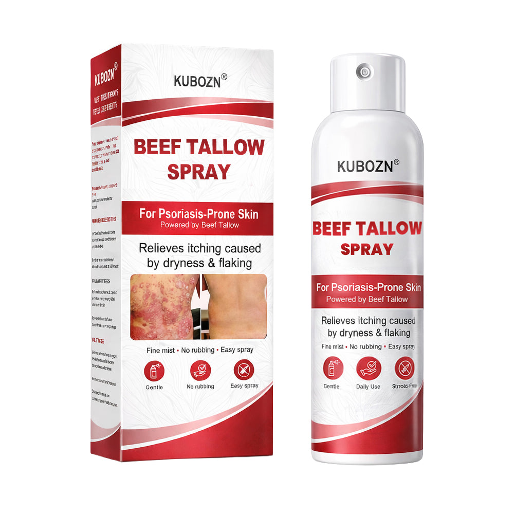 KUBOZN® Beef Tallow Spray — The No-Rub Relief for Psoriasis-Prone Skin✨