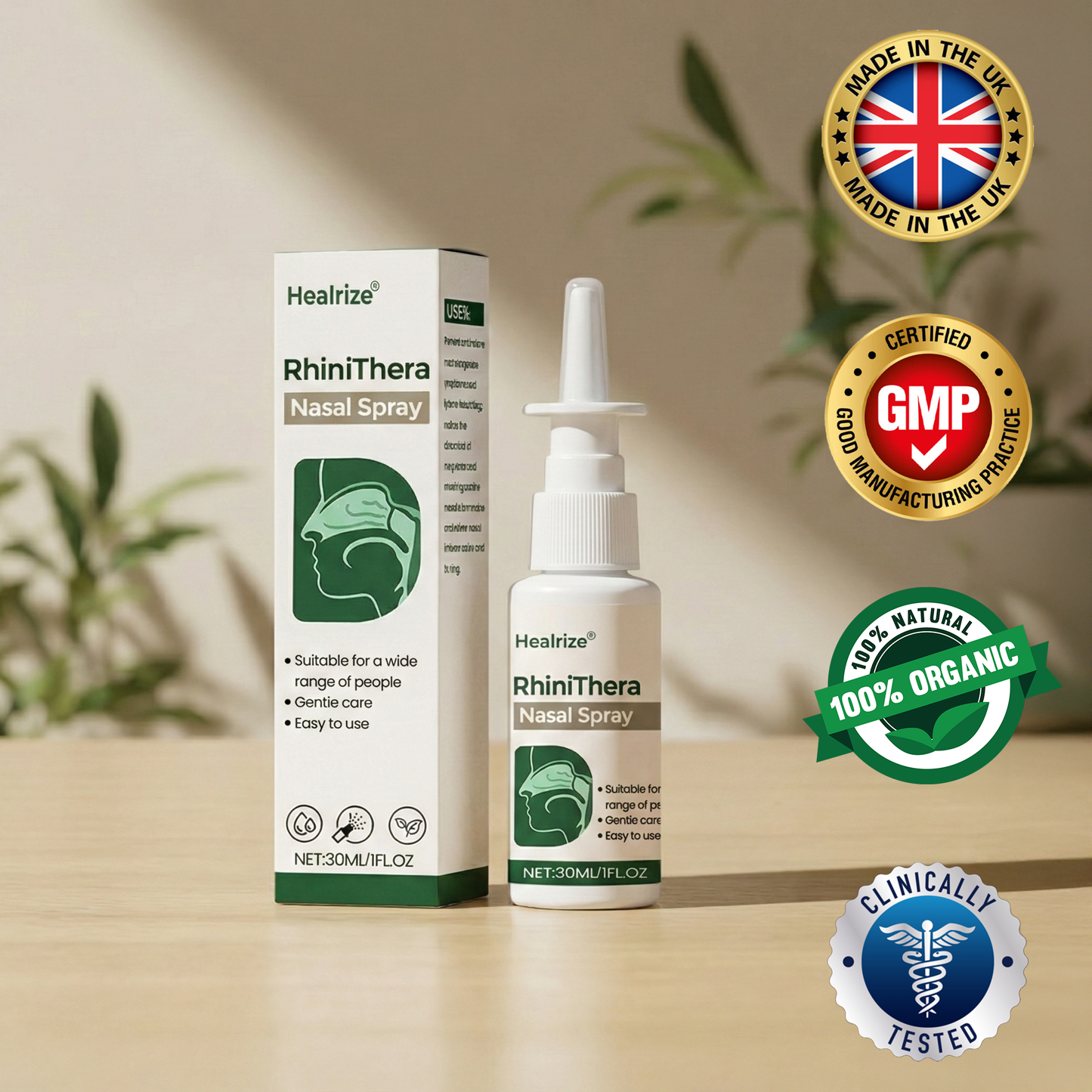 ✅ Healrize® BioActive Herbal Sinus Mist - Sinus & Hay Fever Relief Spray (Non-Drowsy)
